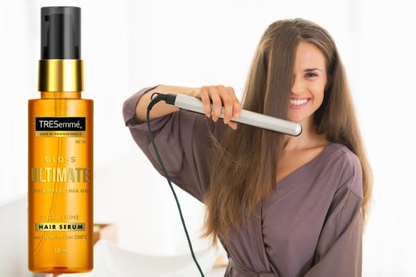 Anti frizz serum for straightening outlet hair